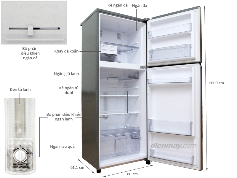 Tủ lạnh Panasonic NR-BL267 234 lít điện máy nhập khẩu